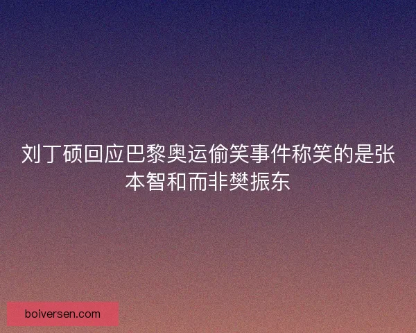 刘丁硕回应巴黎奥运偷笑事件称笑的是张本智和而非樊振东